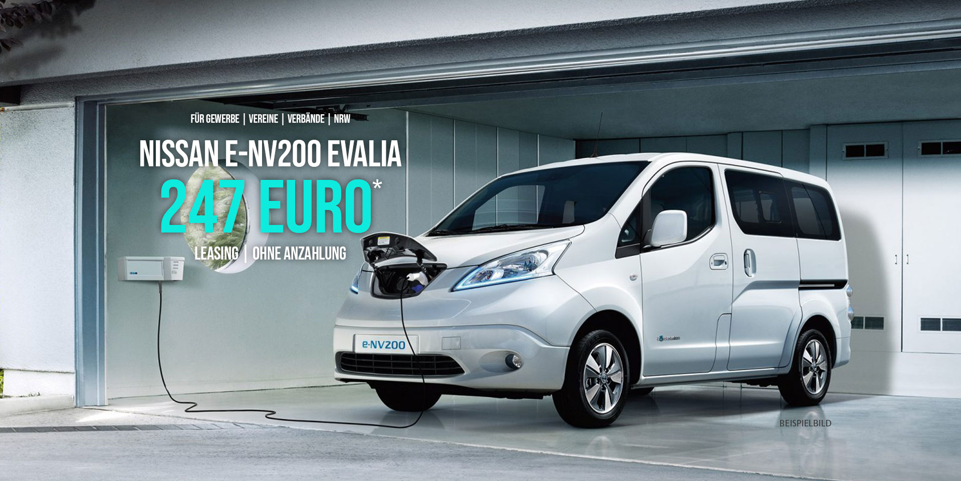 Nissan e-NV200 EVALIA günstig leasen - für Unternehmen, Vereine, Verbände!