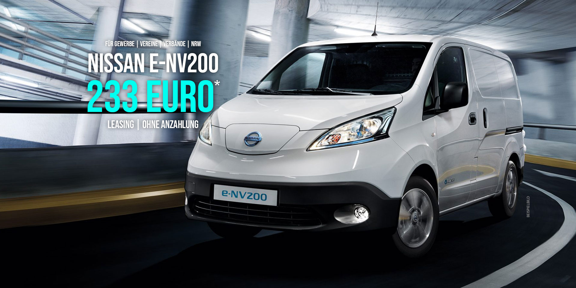 Nissan e-NV200 Kastenwagen günstig leasen - für Unternehmen, Vereine, Verbände!