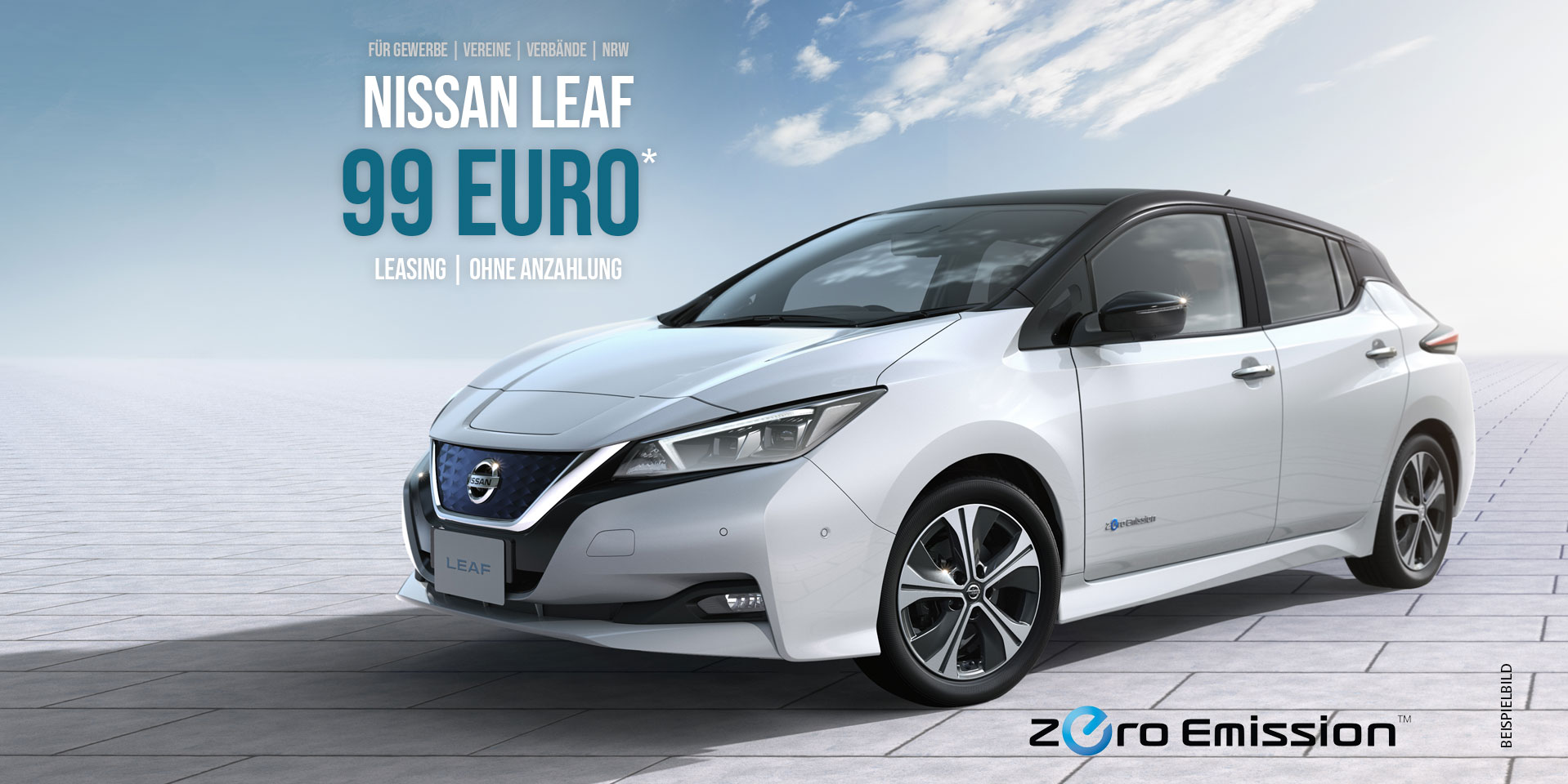 Nissan Leaf günstig leasen - für Unternehmen, Vereine, Verbände!