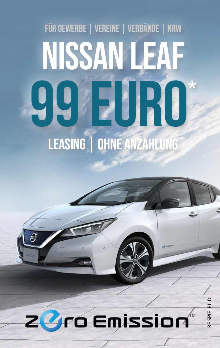 Nissan Leaf günstig leasen - für Unternehmen, Vereine, Verbände